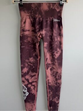 Darc Sport Tie Dye Marble Mauve Pink Leggings Wolves High Rise Seamless Small